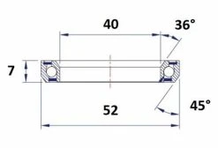 Roulement De Direction Black Bearing D14 40 X 52 X 7 Mm 36/45° -Entretien Réparation Route Soldes unnamed file 1919