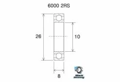 Roulement Black Bearing 6000-2RS 10 X 26 X 8 Mm 5 Roulement Black Bearing 6000-2RS 10 X 26 X 8 Mm -Entretien Réparation Route Soldes unnamed file 2557