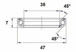 Roulement De Direction Black Bearing C8 35 X 47 X 7 Mm 45/45° 5 Roulement De Direction Black Bearing C8 35 X 47 X 7 Mm 45/45° -Entretien Réparation Route Soldes unnamed file 2700