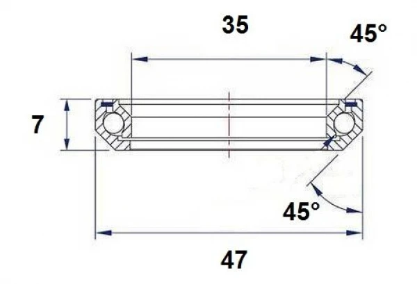 Roulement De Direction Black Bearing C8 35 X 47 X 7 Mm 45/45° 4 Roulement De Direction Black Bearing C8 35 X 47 X 7 Mm 45/45° – Image 2