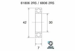 Roulement Black Bearing 61806-2RS 30 X 42 X 7 Mm 5 Roulement Black Bearing 61806-2RS 30 X 42 X 7 Mm -Entretien Réparation Route Soldes unnamed file 2920