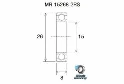 Roulement Black Bearing MR 15268 2RS 15 X 26 X 8 Mm -Entretien Réparation Route Soldes unnamed file 3031