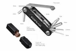 Multi-Outils Topeak Ninja Master+ ToolBox T11 Noir -Entretien Réparation Route Soldes unnamed file 3066