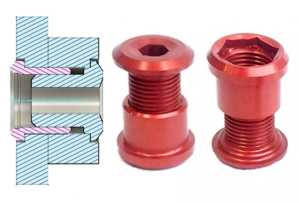 Kit De 4 Vis Cheminées Rennen XL Rouge 4 Kit De 4 Vis Cheminées Rennen XL Rouge – Image 2