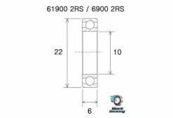 Roulement Black Bearing 61900-2RS 10 X 22 X 6 Mm -Entretien Réparation Route Soldes unnamed file 4033